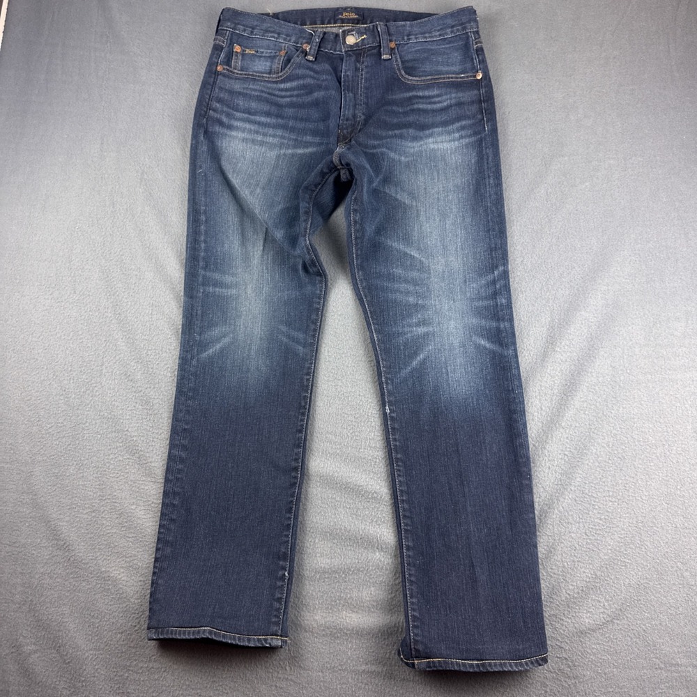 Polo Ralph Lauren Varick Jeans Men's 32x30 (Fits 33x29) Blue Slim Straight Dark